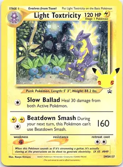 Pokemon tcg #SWSH137 Light Toxtricity - Image 1