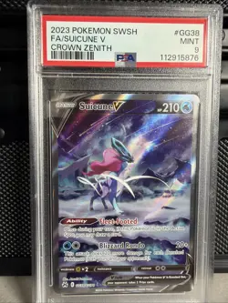 2023 POKEMON SWSH FA/SUICUNE V CROWN ZENITH #GG38 MINT PSA 9 - Image 1