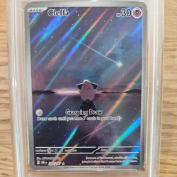 2023 POKEMON OBF EN-OBSIDIAN FLAMES ILLUSTRATION RARE #202 CLEFFA PSA 9 - Image 3