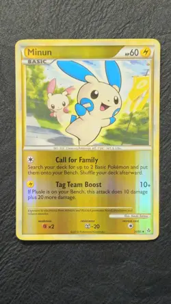 Minun 34/95 Uncommon Reverse Holo Pokemon TCG Unleashed - Image 1