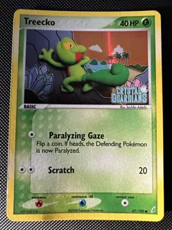 Pokemon TCG. Treecko 67/100 Ex Crystal Guardians Stamped Reverse Holofoil (LP) - Image 3