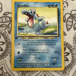 Pokemon TCG Totodile Neo Genesis 81 Regular 1st Edition Common - Image 1
