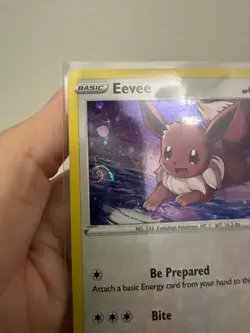 Eevee ??Swirl?? ?Cosmos Holo ? Black Star Promo ?? Pokemon SWSH127 NM 0321#288 - Image 3