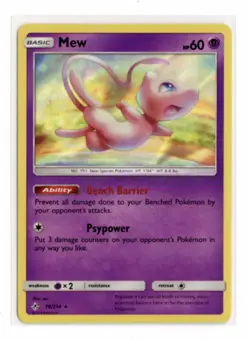 Mew 76/214 Holo Rare Holo SM - Unbroken Bonds Pokemon TCG - Image 1