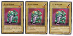 Yugioh Ojama Green DCR-056 1st Edition / Unlimited Common LP X3 - Image 1