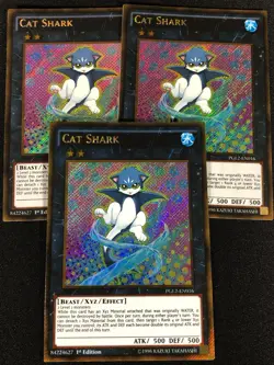Yugioh Cat Shark PGL2-EN016 1st Gold x3 (NM) - Image 1
