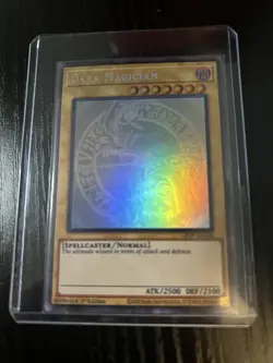 Yugioh Dark Magician Ghost Rare CUSTOM Card Holographic EN - Image 1