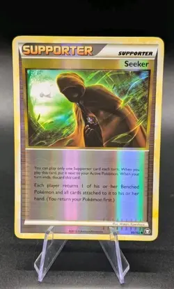 Seeker 88/102 HGSS Triumphant Reverse Holo Pokemon Card Mew Cameo Artwork LP - Image 1
