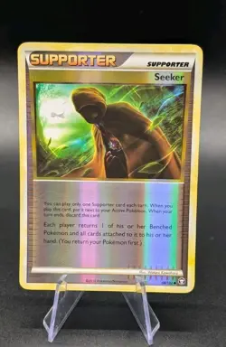 Seeker 88/102 HGSS Triumphant Reverse Holo Pokemon Card Mew Cameo Artwork LP - Image 2