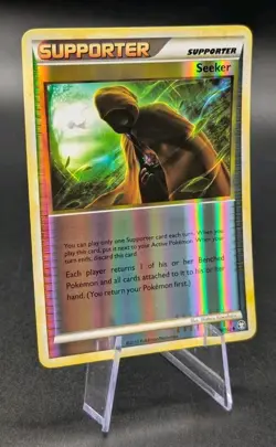 Seeker 88/102 HGSS Triumphant Reverse Holo Pokemon Card Mew Cameo Artwork LP - Image 3