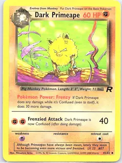 Dark Primeape 43/82 Non Holo Team Rocket - Pokemon Card - LP - Image 1
