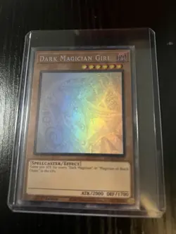 Yugioh Dark Magician Girl Ghost Rare CUSTOM Card Holographic English - Image 1