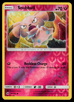 Pokemon Card - SM - Sun & Moon Snubbull 90/149 Reverse Holo - Image 1
