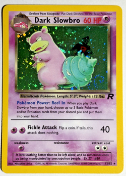 Pokemon TCG Dark Slowbro Rare Holo Card #12/82 Team Rocket With SWIRL 🌀 - Image 1