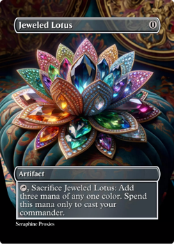 Jeweled Lotus - High Quality Altered Art Custom Cards - Image 1