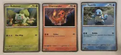 Pokemon 151 Poster Collection Promo card set: Bulbasaur Charmander Squirtle - Image 1