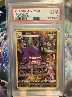 Pokemon TCG Gengar TG06/TG30 Lost Origin Trainer Gallery Card PSA 8 NM-MT - Image 1