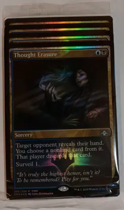 Thought Erasure * Sealed Pack of 4 * FNM Foil Promo * MTG * Near Mint or Better - Image 2