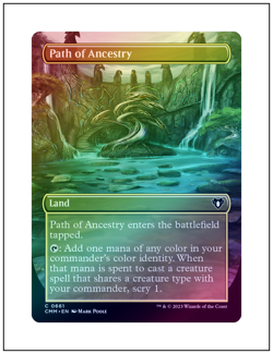1x Path of Ancestry, Foil Borderless Art, Commander Masters, Magic MTG NM - Image 1