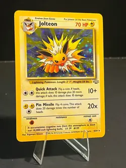 Pokemon TCG Jolteon Jungle 4/64 Holo Unlimited Holo Rare - LP - Image 4