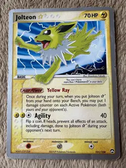 2008 Pokemon World Championship Deck Jolteon Gold Star 101/108 MP/HP Klaczynski - Image 1