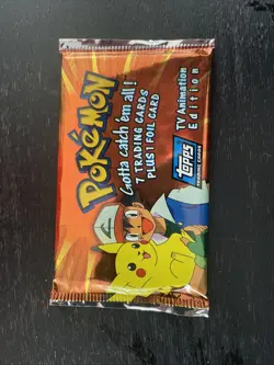1st Edition Base Pokemon Topps 1999 Factory Sealed pack TV Animation Edition - Image 1