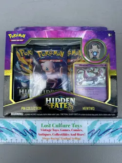 Pokemon Hidden Fates Mewtwo Pin Collection Box SM214 Promo NEW Sealed Lot#2 - Image 1