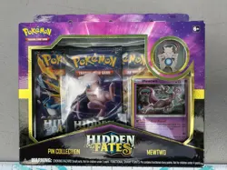 Pokemon Hidden Fates Mewtwo Pin Collection Box SM214 Promo NEW Sealed Lot#2 - Image 2
