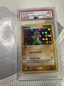 Pokemon Machop EX Hidden Legends Reverse Holo #64 PSA 9 Mint - Image 1