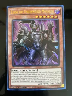Yugioh - Eidos The Underworld Monarch Ultra Rare DUAD-EN017, Near Mint, 1st Ed - Image 1