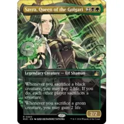 SAVRA, QUEEN OF THE GOLGARI (BORDERLESS) Ravnica Remastered Magic MTG MINT CARD - Image 1