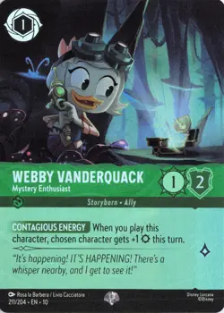 Disney LORCANA Webby Vanderquack - Mystery Enthusiast (Epic) 211/204 - Image 1