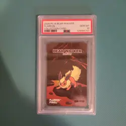 2025 Bear Walker x Pokemon Center Skateboard Card Flareon /720 PSA 10 - Image 1