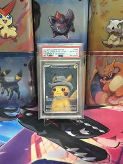 Pikachu With Grey Felt Hat Van Gogh Pokemon Promo Card PSA 10 GEM MINT SVP 085 - Image 1