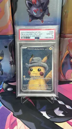 Pikachu With Grey Felt Hat Van Gogh Pokemon Promo Card PSA 10 GEM MINT SVP 085 - Image 2
