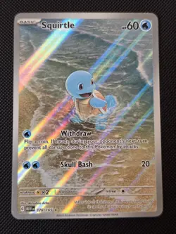 Squirtle 170/165 Scarlet & Violet 151 Illustration Rare Holo Pokemon Card Mint - Image 1