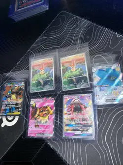 6x Pokemon Card Lot 2x Victini Promo Mega Kangaskhan Dachsbun Tapu Lele Glimmora - Image 1