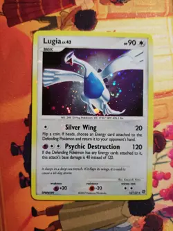 Lugia 14/132 NM Holo Rare w/Swirl and HOLO BLEED Secret Wonders Pokemon Card - Image 1