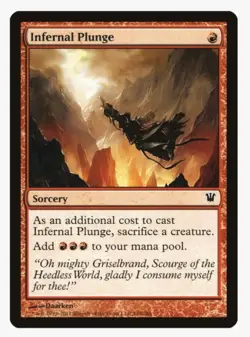 Infernal Plunge | MTG ISD LP-NM | Pauper Modern EDH Storm Combo Ritual Sacrifice - Image 1