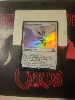 Magic The Gathering Prerelease Promos "Resolute Archangel" 028/269 FOIL RARE NM - Image 1