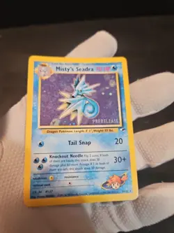 Pokemon TCG Misty's Seadra Prerelease Holo Card 9/132 Promo Grade Ready - Image 3
