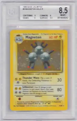 MAGNETON UNLIMITED HOLO #11 POKEMON ROCKET BGS #0016838112 NM-MT 8.5 1999 - Image 1