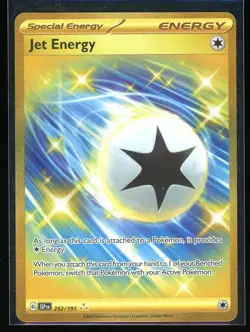 Jet Energy 2024 Pokemon Surging Sparks 252/191 Hyper Rare Holo - Image 1