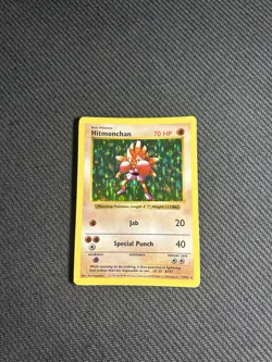 Pokemon TCG Hitmonchan 7/102 Base Set (Shadowless) Holo Rare LP/LP- - Image 3