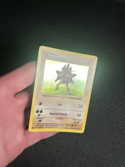 Pokemon TCG Hitmonchan 7/102 Base Set (Shadowless) Holo Rare LP/LP- - Image 4