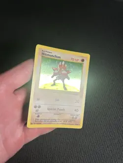 Pokemon TCG Hitmonchan 7/102 Base Set (Shadowless) Holo Rare LP/LP- - Image 5
