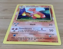 Pokemon TCG Charmeleon Base Set 24/102Regular Unlimited Uncommon - Image 3
