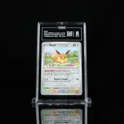 2025 POKEMON PRE EN-PRISMATIC EVOLUTIONS POKEMON DAY PROMO #074 EEVEE TAG 10 - Image 1