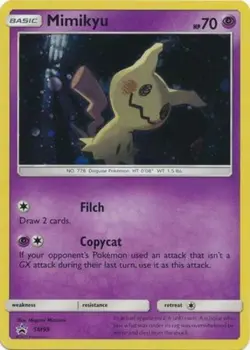 Moderately Played Mimikyu - SM99 - Alt Holo Promo - SM Black Star Promo Pokemon - Image 1