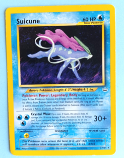 POKEMON NEO REVOLUTION SUICUNE #27/64 UNLIMITED RARE NON-HOLO MEDIUM PLAY - Image 1